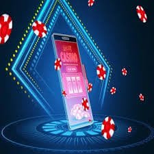 Filipino player spinning slot games on smartphone browser at home in the evening